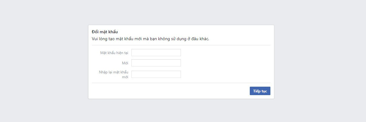 Hãy nhập mật khẩu cũ và mật khẩu mới tại đây