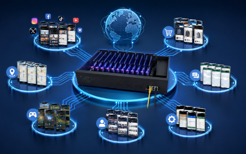 Số lượng điện thoại trong một Box Phone Farm