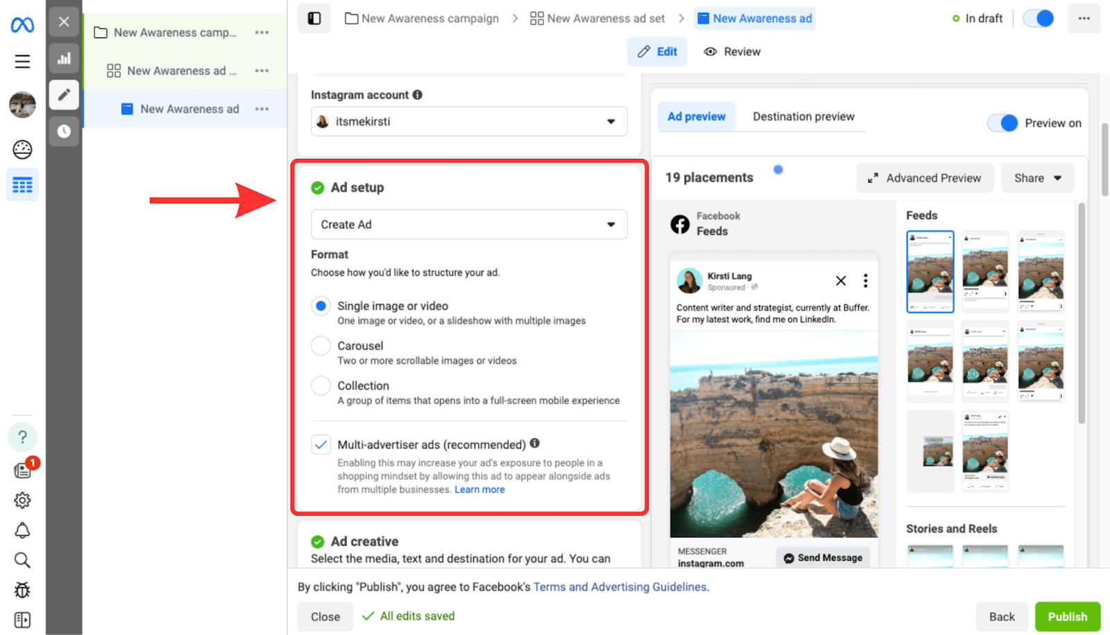 noi dung facebook ads