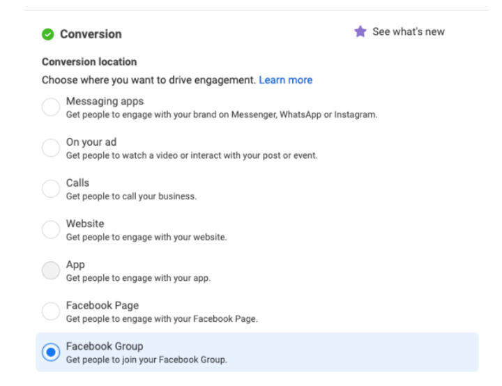 thiet lap chay quang cao group facebook