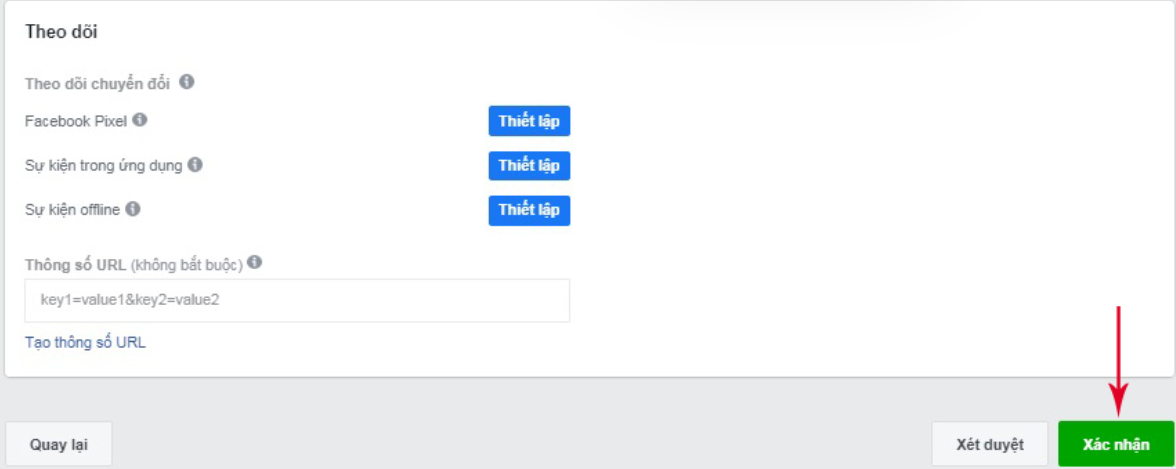 xac nhan quang cao messenger