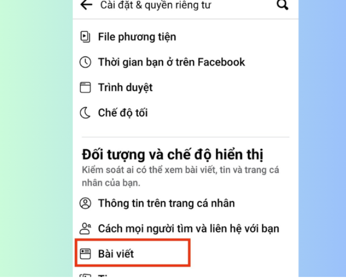 cai dat bai viet cong khai facebook