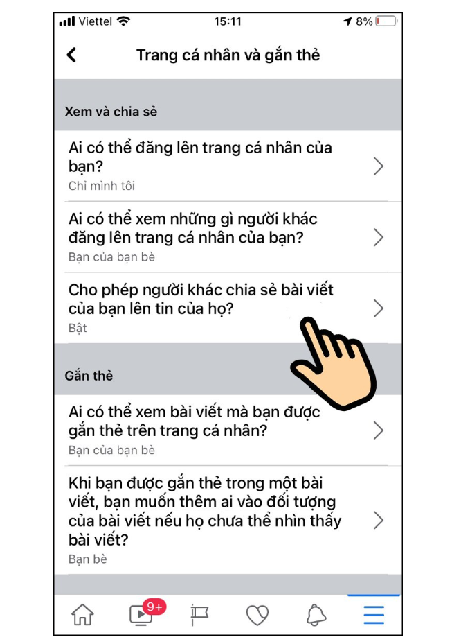 Cách Bật Nút Chia Sẻ Trên Facebook Chỉ Trong Vài Click cho phep chia se bai viet