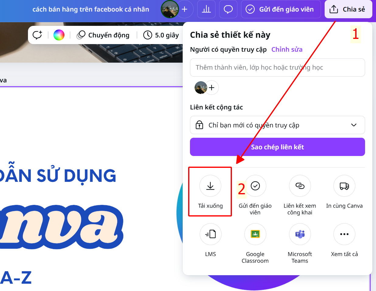 Hướng dẫn sử dụng Canva chi tiết, dễ hiểu cho người mới luu thiet ke tu canva