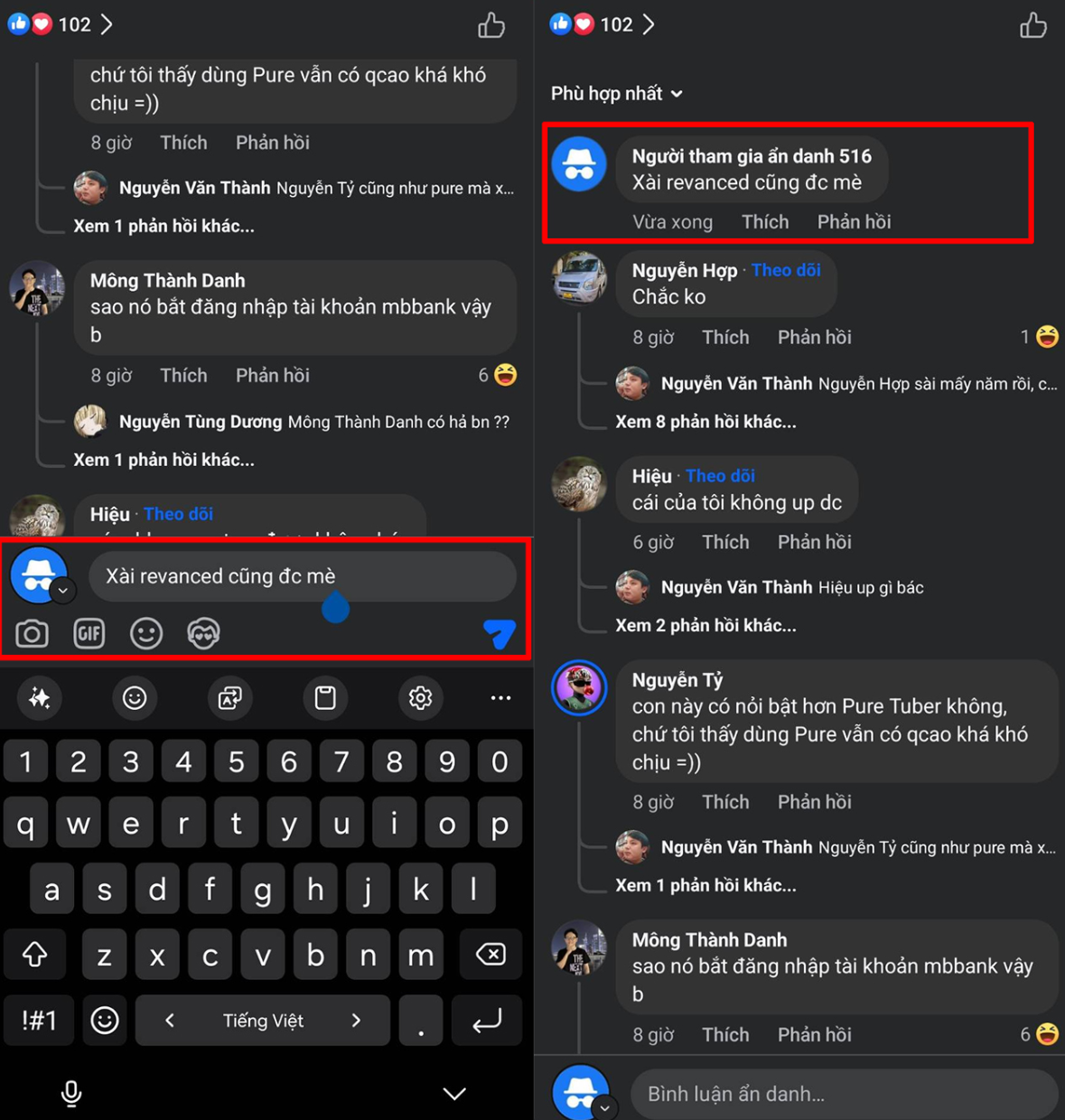 mo tinh nang comment an danh 2