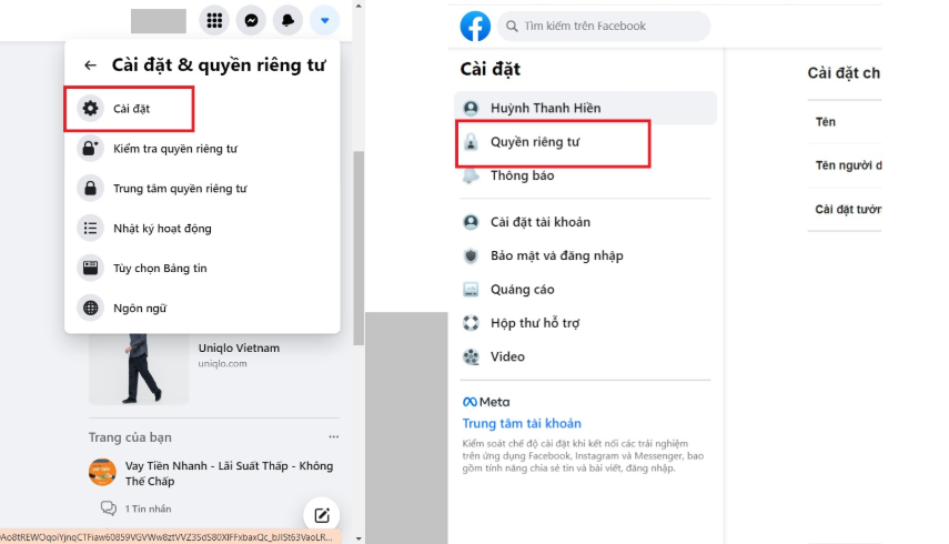 Cách chặn tin nhắn từ người lạ trên Facebook để không bị spam quyen rieng tu tren may tinh