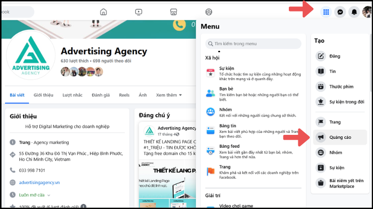 Cách tạo tài khoản quảng cáo trên facebook nhanh nhất chọn quảng cáo để tạo tài khoản quảng cáo trên Facebook
