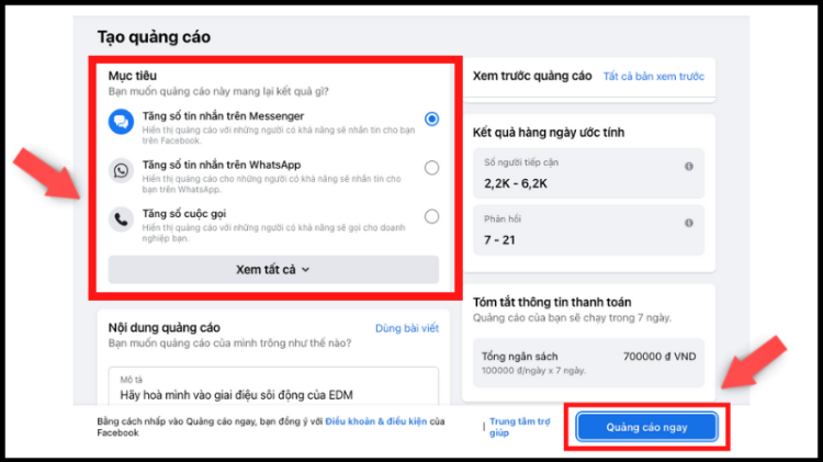 Cách tạo tài khoản quảng cáo trên facebook nhanh nhất tạo một quảng cáo mới