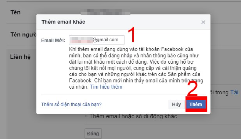 Dien email vao muc Email moi