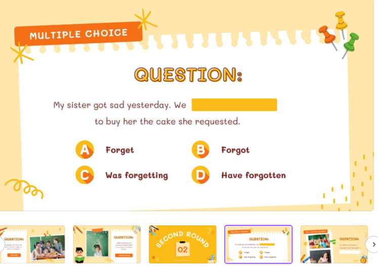 Mau Canva slide chu de tro choi minigame