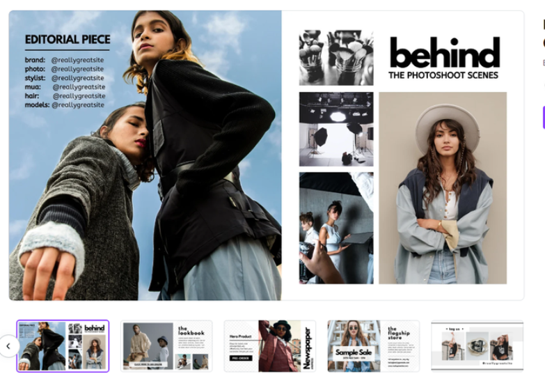 Mau slide thoi trang dep tren canva