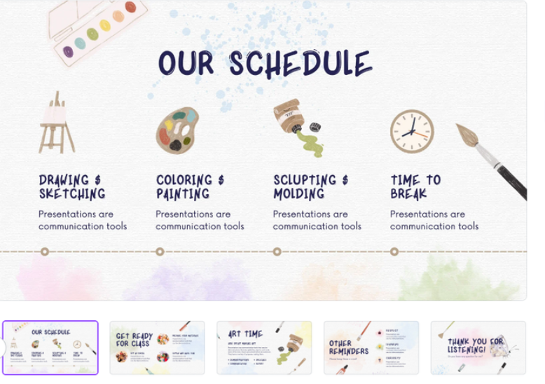 Slide PowerPoint free chu de nghe thuat