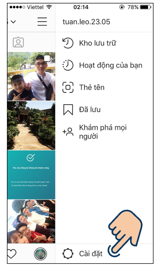 cach dang nhap instagram bang facebook tren di dong