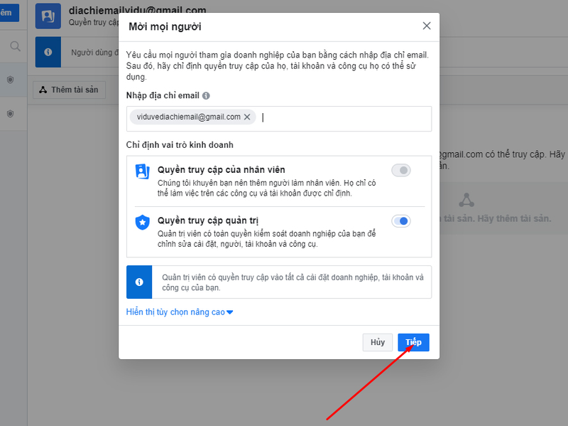 Phân quyền quản trị cho nhiều tài khoản khác