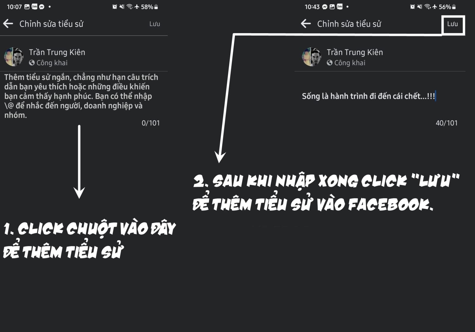 500+ cap đặt tiểu sử hay trên Facebook thể hiện "chất riêng" của bạn dieu chinh dong tieu su
