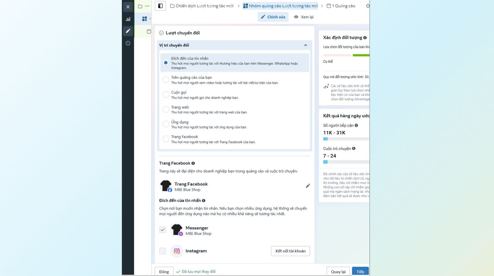 điều kiện để chạy quảng cáo livestream - bước 5