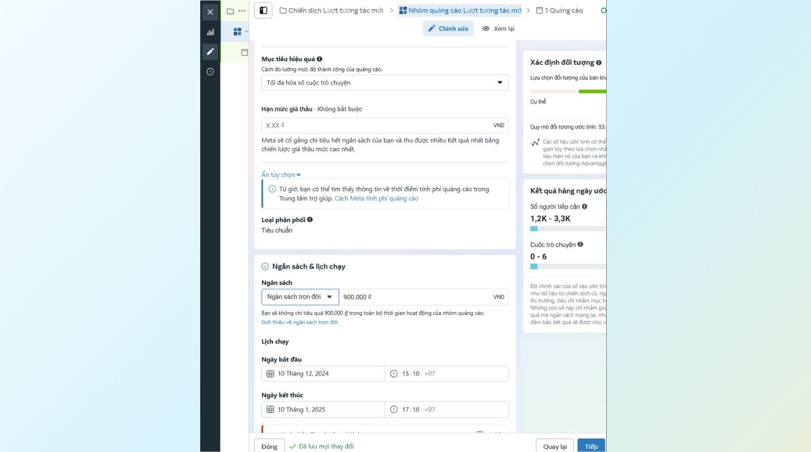 điều kiện để chạy quảng cáo livestream - bước 6