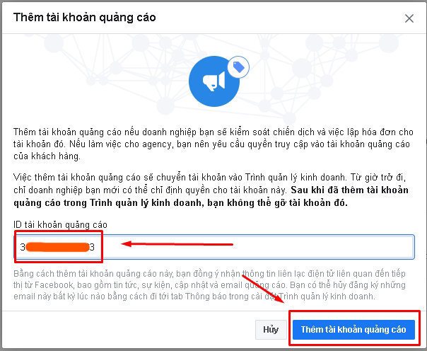 Tạo TKQC trong BM (Business Manager) như thế nào? Hướng dẫn chi tiết điền id tkqc