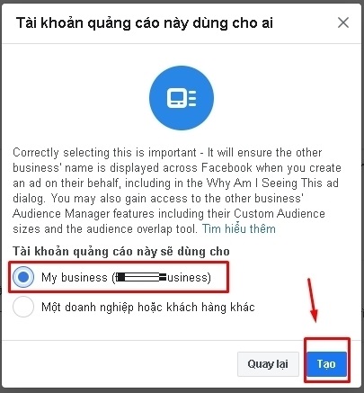 Tạo TKQC trong BM (Business Manager) như thế nào? Hướng dẫn chi tiết tạo TKQC trong BM