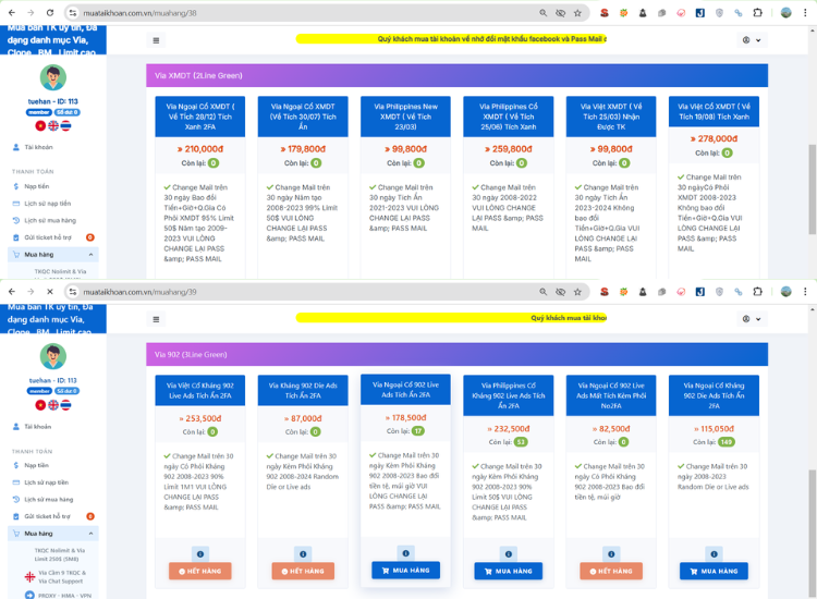 Via 902 và Via XMDT - Lựa Chọn Nào Tối Ưu Cho Facebook Ads? Advertising Agency cung cấp các loại via giá tốt