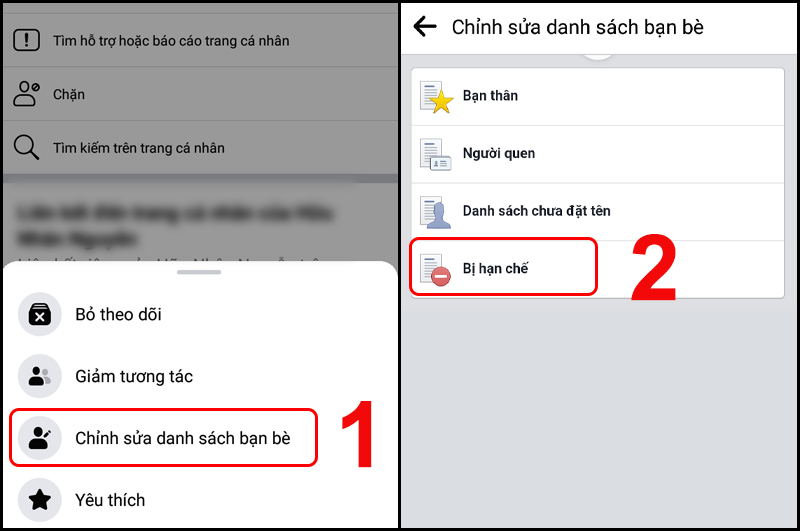 Cach dua ban be nguoi than vao Danh sach han che Facebook 2