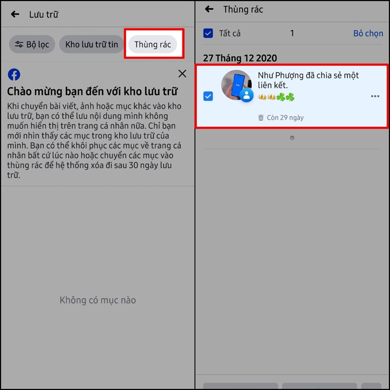 Chon bai viet ma ban muon khoi phuc