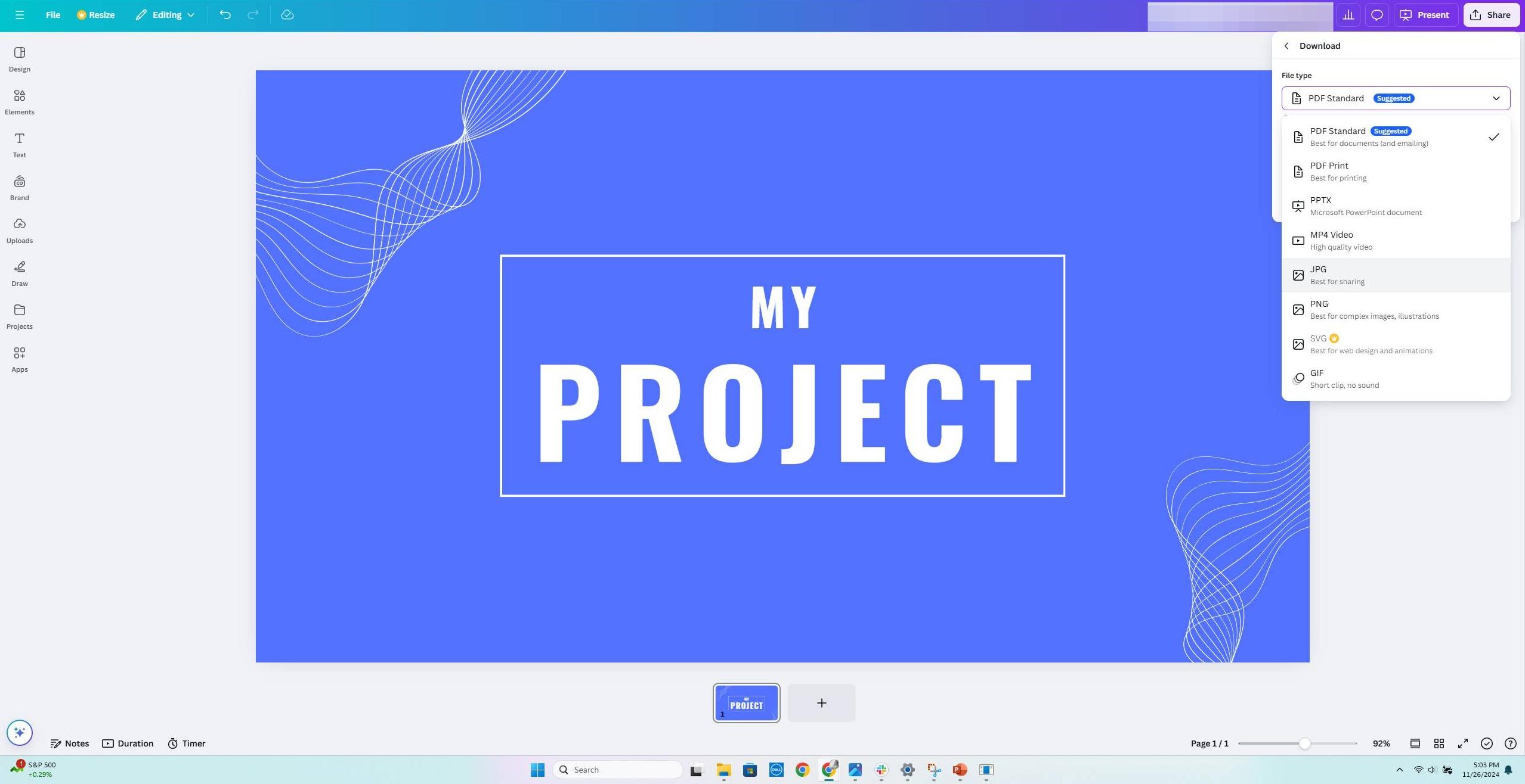 3 Cách Chuyển Từ Canva Sang PowerPoint đơn giản, free Tai Xuong Duoi Dang Hinh Anh va Chen Vao PowerPoint