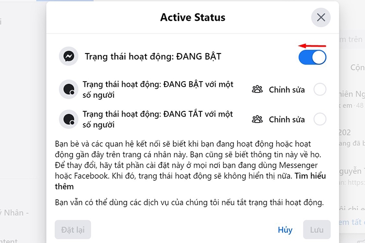 Cách tắt hoạt động trên Facebook hoàn toàn không ai thấy bạn online nữa. Tat Trang Thai Hoat Dong Tren May Tinh 2