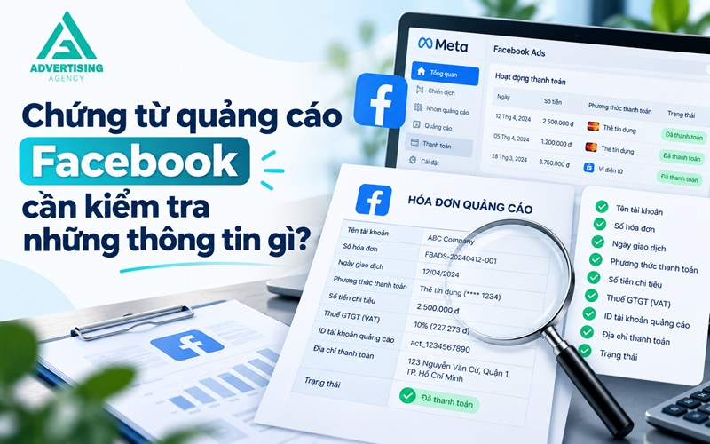 chứng từ quảng cáo cần kiểm tra thông tin gì