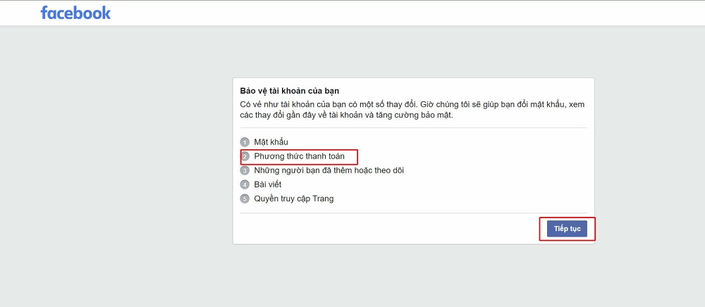 Hướng dẫn gỡ thẻ visa quảng cáo facebook khi gặp sự cố gỡ thẻ visa quảng cáo Facebook bước 3