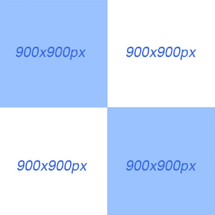 hình quảng cáo facebook 4 hình vuông