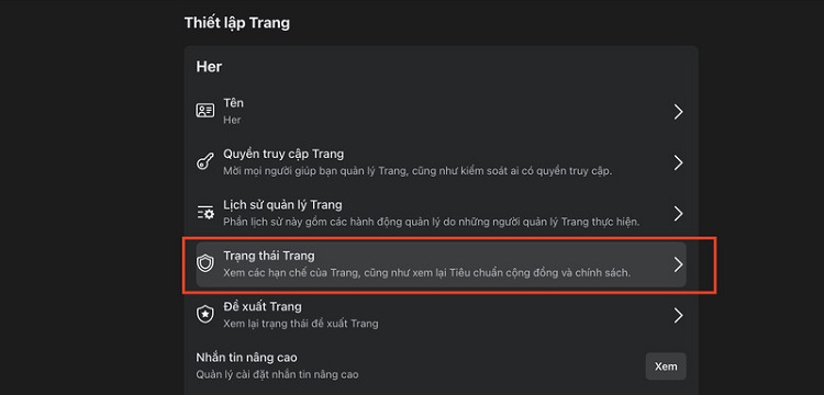 xem trạng thái trang tốt hay kém