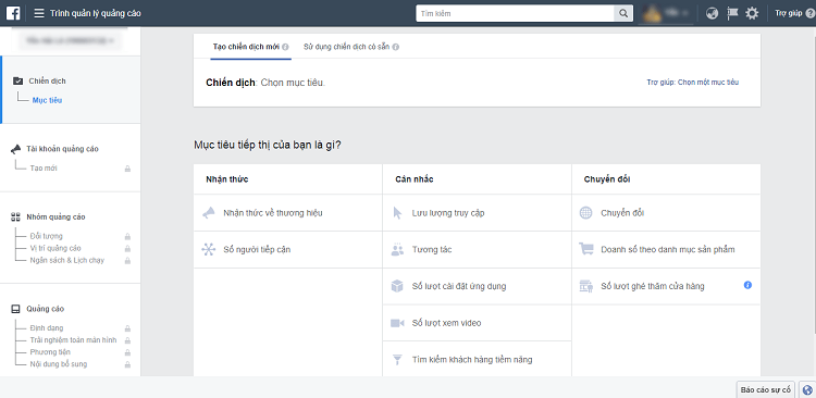Page Pro5 chạy quảng cáo