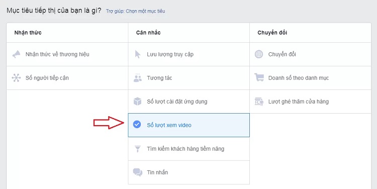 tạo video quảng cáo trên facebook bước 2