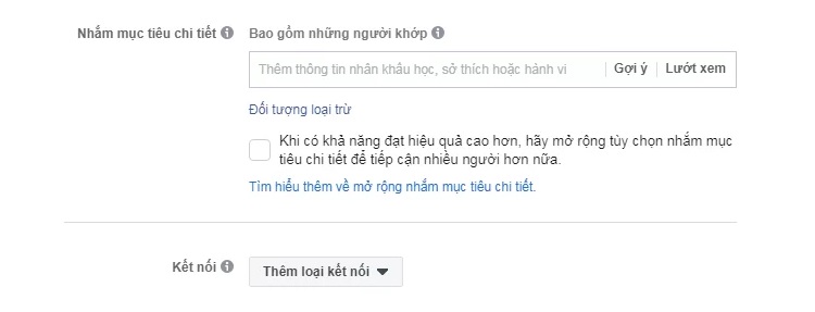 nhắm mục tiêu chi tiết cho video quảng cáo trên facebook