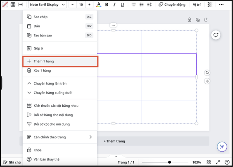 thay doi bo cuc va tuy chinh bang