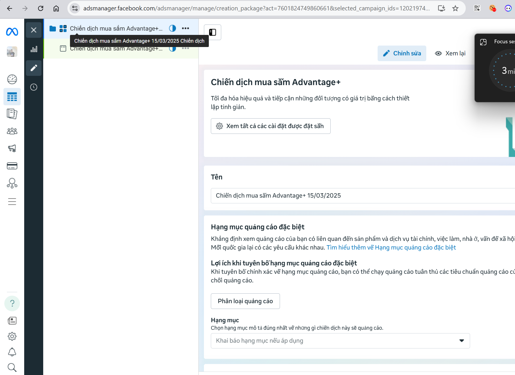 giao dien tai khoan quang cao ca nhan tren facebook