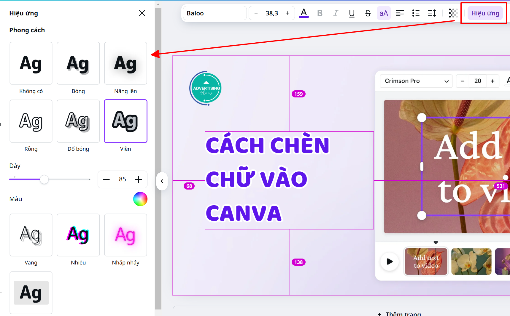 Hướng dẫn cách Chèn Chữ Trên Canva nhanh, dễ làm hieu ung chu canva