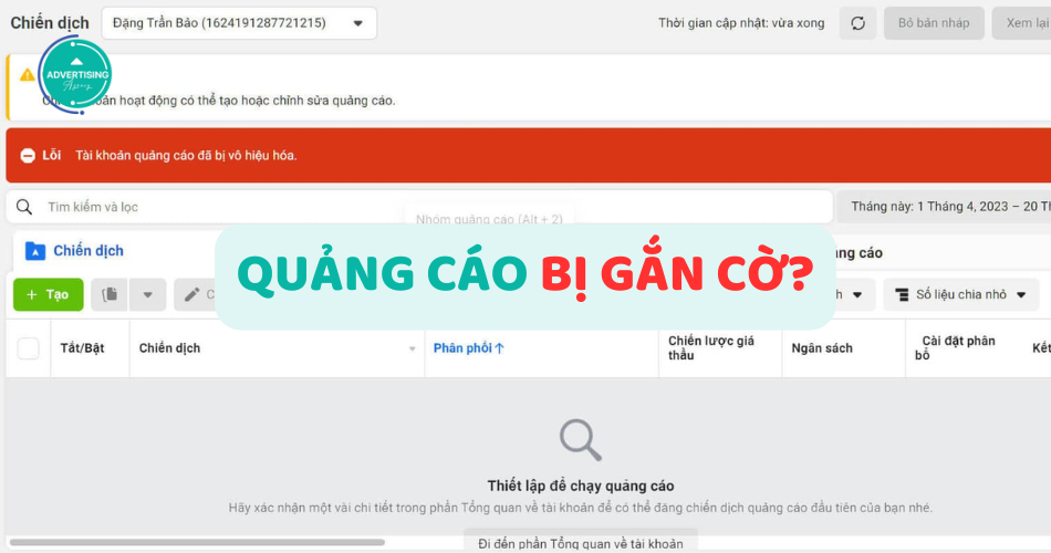 Tài khoản quảng cáo Facebook bị gắn cờ: Nguyên nhân & cách xử lý hiệu quả xử lý Tài khoản quảng cáo Facebook bị gắn cờ