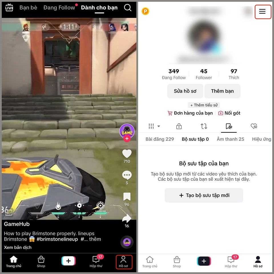 Hướng dẫn cách đổi ngày sinh trên TikTok siêu nhanh Chon bieu tuong ba dau gach ngang o goc tren ben phai de mo menu cai dat