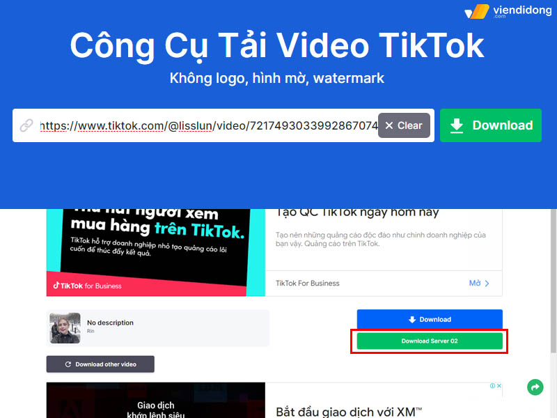 6+ App Tải Video TikTok Không Logo Trên iPhone (iOS) cach tai video Tiktok khong logo tren iphone
