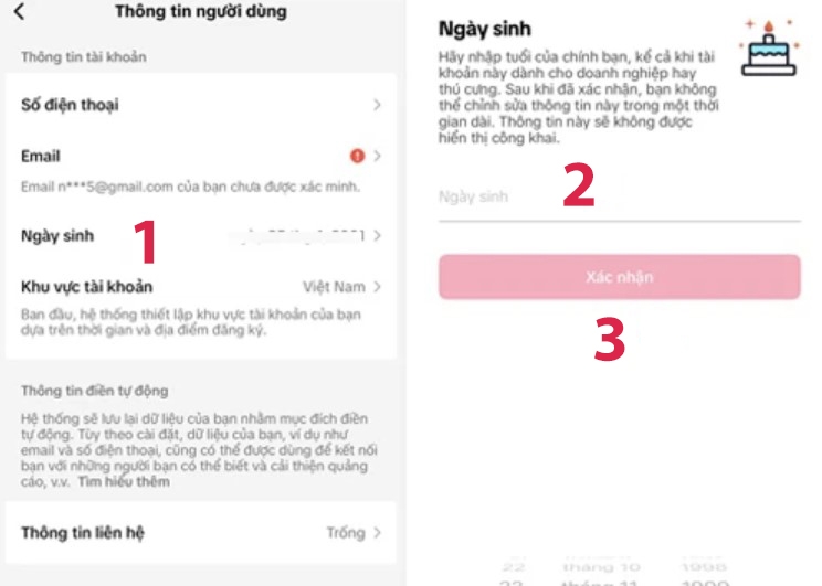 Dat lai ngay thang nam sinh