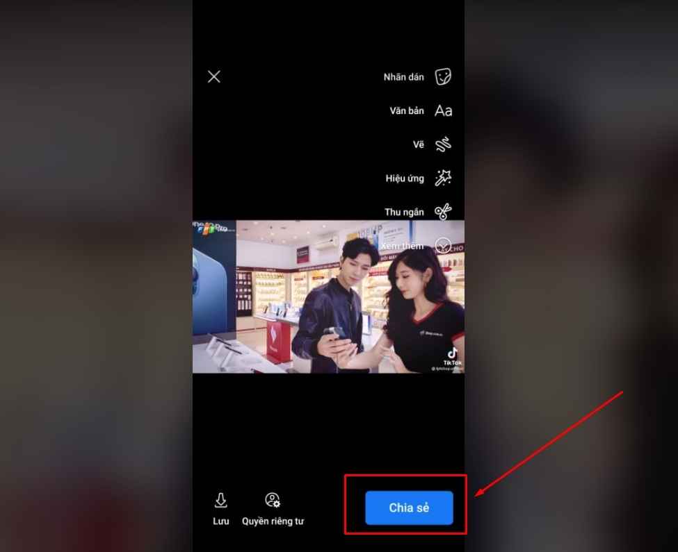Hướng dẫn Cách Chia Sẻ Video TikTok Lên Facebook Dễ Dàng chinh sua va them cac hieu ung hoac chu thich facebook