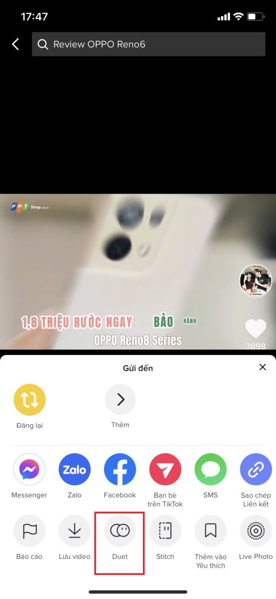 Duet trên TikTok là gì? Cách làm video duet với người khác chọn nút duet