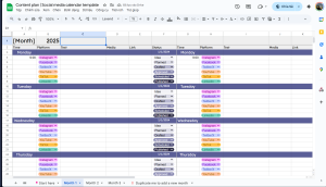 mẫu content plan social media by lethuaphu