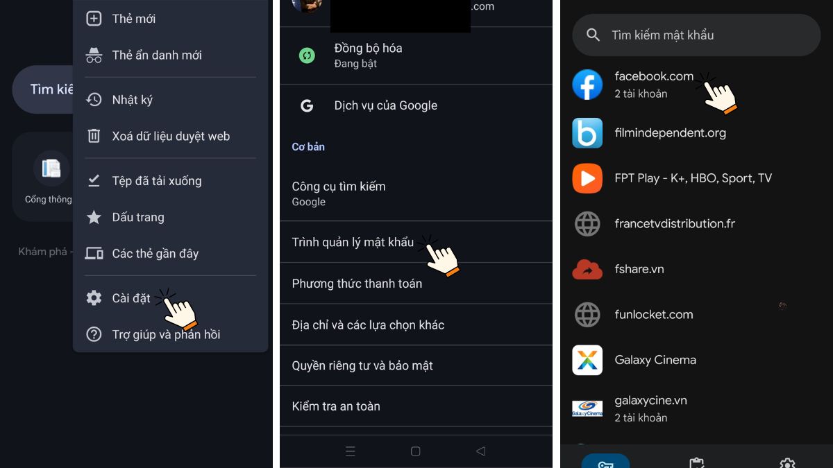 Cách xem mật khẩu Facebook trên điện thoại Android 