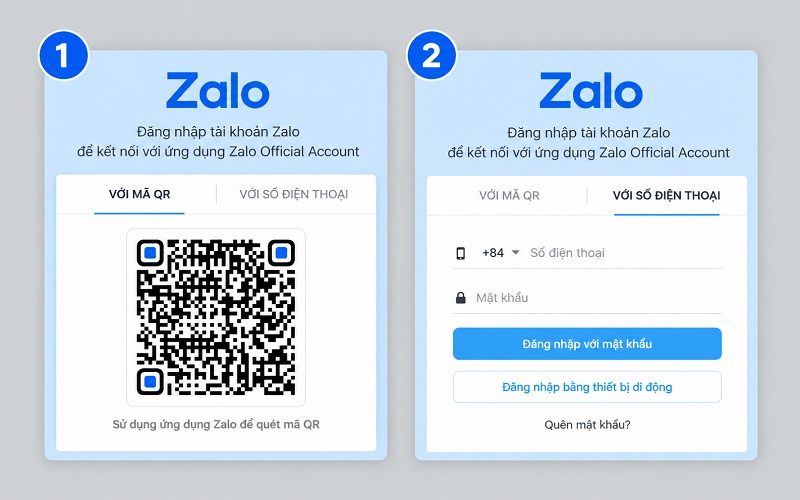 Đăng nhập Zalo OA trên máy tính