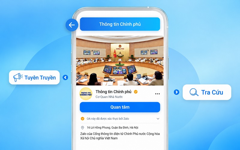 Tài khoản Zalo OA cơ quan nhà nước