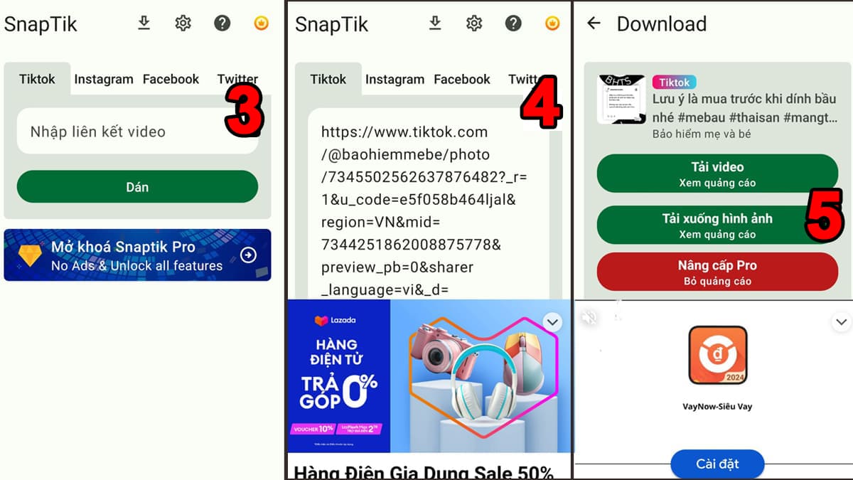 Hướng dẫn Tải ảnh TikTok không logo online miễn phí Cách tải ảnh TikTok không logo trên điện thoại bước 5