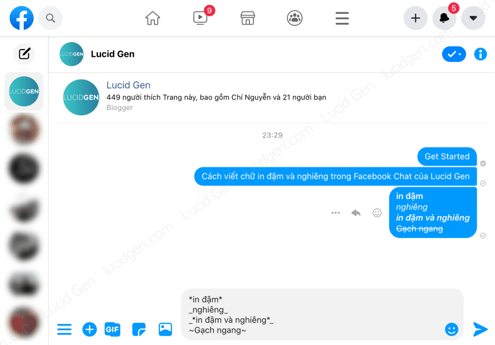 5 cách viết chữ in đậm Facebook không bị lỗi font mới nhất Viết chữ in đậm trong Facebook Chat trên máy tính